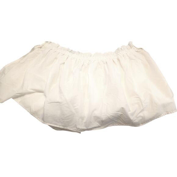 Vintage Hostess Apron Overskirt Fancy White double layer embroidery lace overlay - Picture 10 of 12